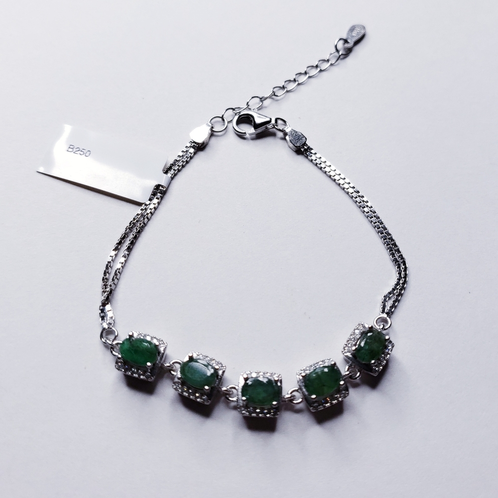 ☆Sterling silver Emerald bracelet